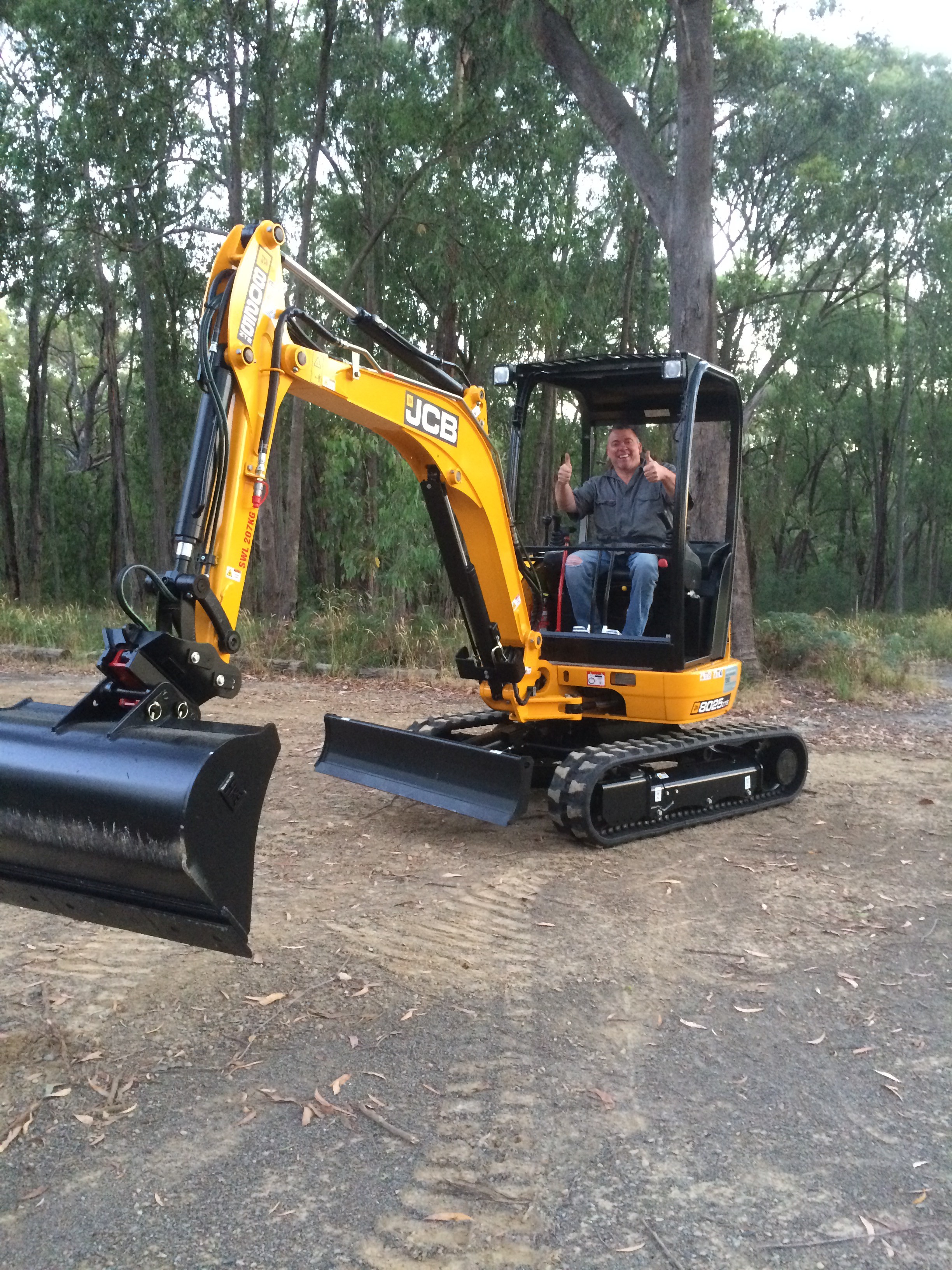 James Wood on his JCB Digger